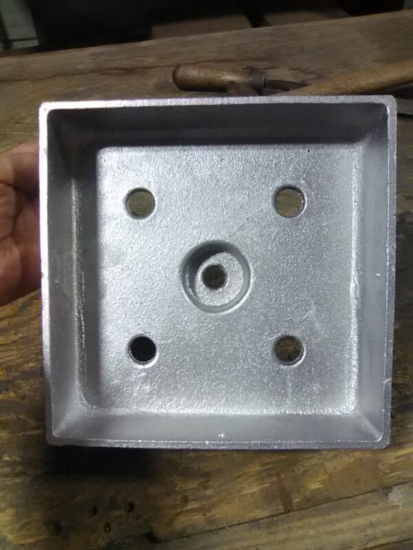 Anchored Base - Finished Cut (F8A): 7-1/4 x 7-1/4